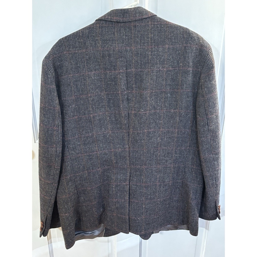 Vintage Boston Traders Poland 100% Pure Wool Blazer Leather Button‎ S-44 - Picture 2 of 7